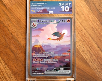 Charizard 151 Extended Frame Pokémon Graded Case | Custom Slab Display for Your Favorite Pokémon | Collector Grade Protection