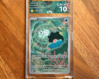 Clamperl DRI Extended Frame Pokémon Graded Case | Custom Slab Display for Your Favorite Pokémon | Collector Grade Protection