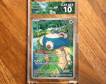 Snorlax SVP Extended Frame Pokémon Graded Case | Custom Slab Display for Your Favorite Pokémon | Collector Grade Protection