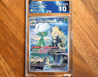 Cynthia's Roserade DRI Extended Frame Pokémon Graded Case | Custom Slab Display for Your Favorite Pokémon | Collector Grade Protection