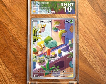 Bulbasaur SCR Extended Frame Pokémon Graded Case | Custom Slab Display for Your Favorite Pokémon | Collector Grade Protection