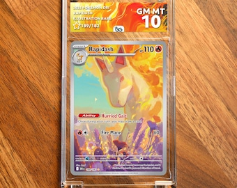 Rapidash DRI Extended Frame Pokémon Graded Case | Custom Slab Display for Your Favorite Pokémon | Collector Grade Protection