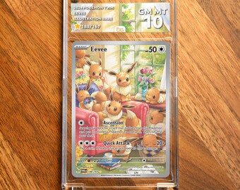 Eevee TWM Extended Frame Pokémon Graded Case | Custom Slab Display for Your Favorite Pokémon | Collector Grade Protection