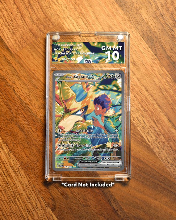 pokemon card graded slabs Modern Acrylic Trading Slab for / Magic (63x88mm) Charizard V #154 Brilliant Stars