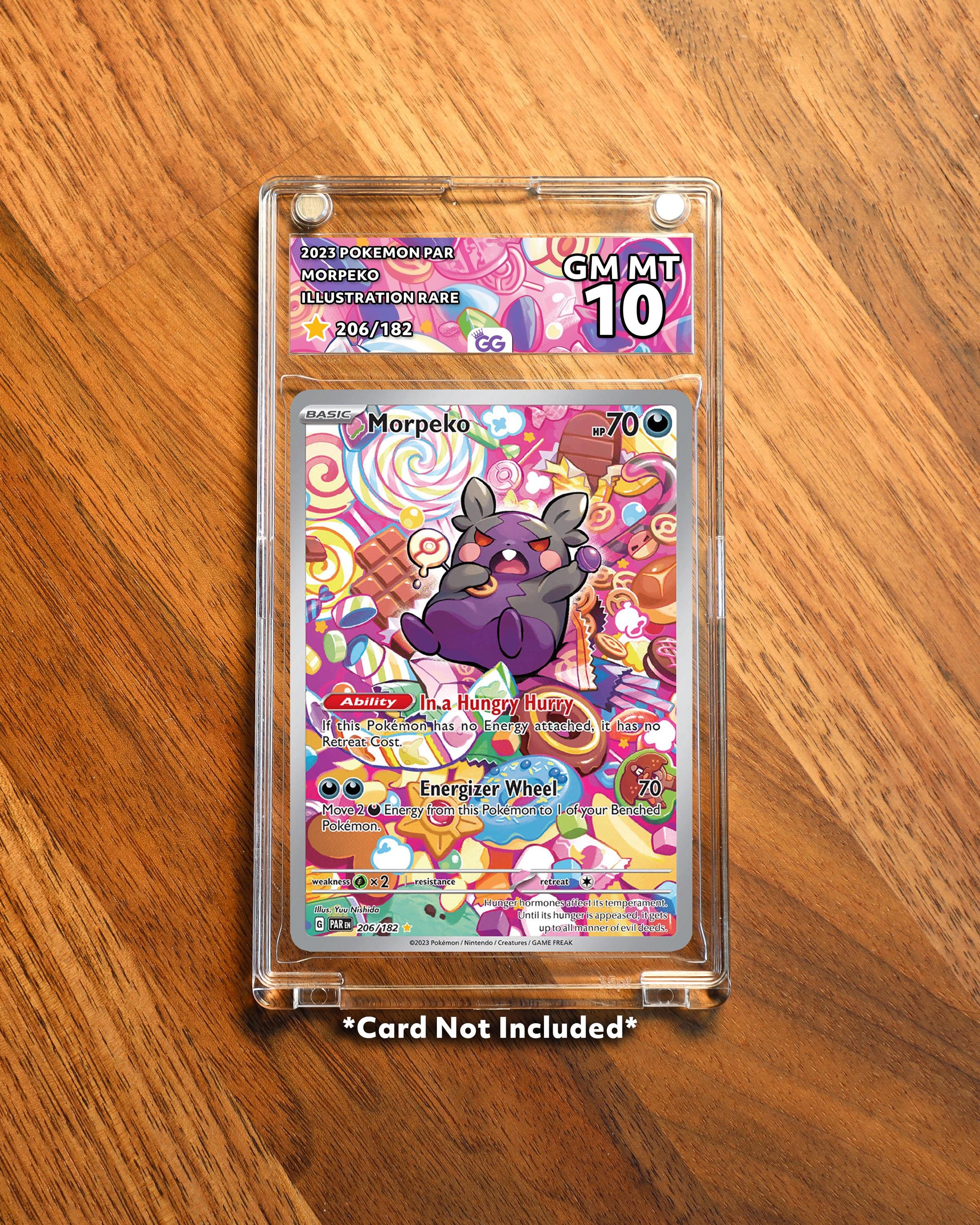 Morpeko PAR Extended Frame Pokémon Graded Case | Custom Slab