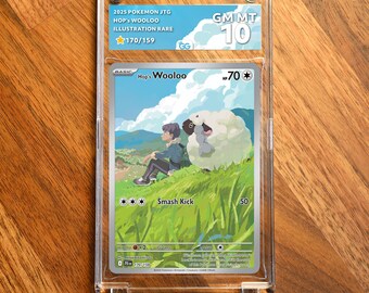 Hop's Wooloo JTG Extended Frame Pokémon Graded Case | Custom Slab Display for Your Favorite Pokémon | Collector Grade Protection