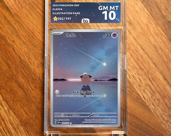 Cleffa OBF Extended Frame Pokémon Graded Case | Custom Slab Display for Your Favorite Pokémon | Collector Grade Protection