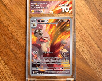 Blaziken DRI Extended Frame Pokémon Graded Case | Custom Slab Display for Your Favorite Pokémon | Collector Grade Protection