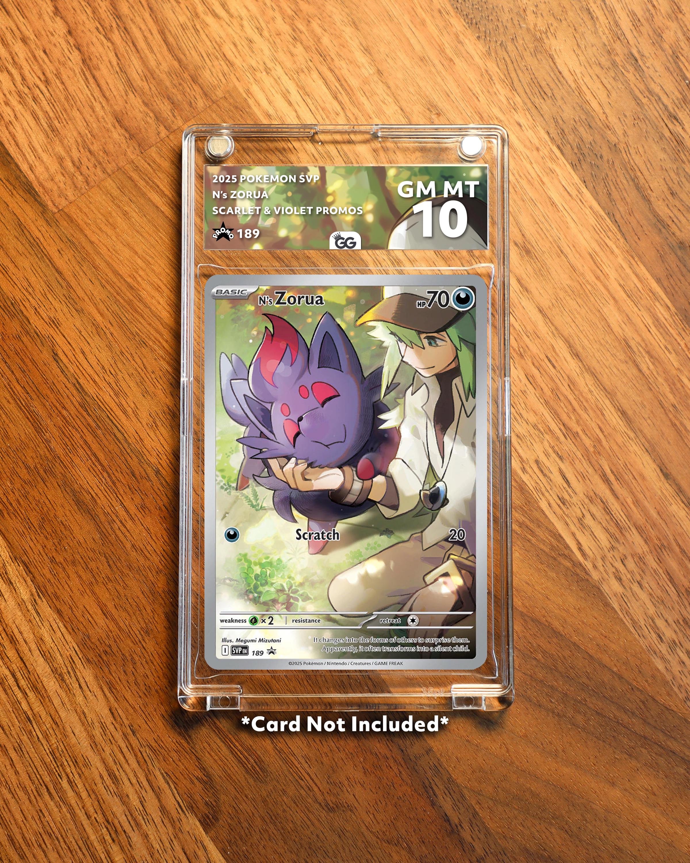 N's Zorua SVP Extended Frame Pokmon Graded Case | Custom Slab Display for  Your Favorite Pokmon | Collector Grade Protection