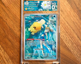Misty's Psyduck DRI Extended Frame Pokémon Graded Case | Custom Slab Display for Your Favorite Pokémon | Collector Grade Protection