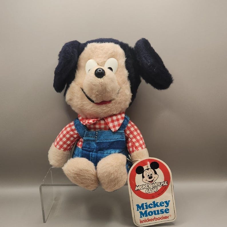 Vintage 1977 Knickerbocker "Farmer Mickey Mouse" 12" Plush 画像 1