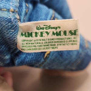 Vintage 1977 Knickerbocker "Farmer Mickey Mouse" 12" Plush 画像 5