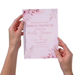 Bridal Shower Invitation- Editable template