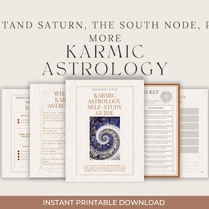 Manual de Astrología Kármica (PDF) / Guía de Cartas Natales para Principiantes / Desbloquea el Karma de tu Vida Pasada: Guía de Autoaprendizaje con tu Carta Natal
