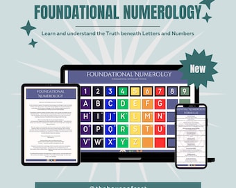 Numerology Chart | Foundational Numerology 1-7 Framework | Beginner-Friendly | See Through the Matrix | Digital Download