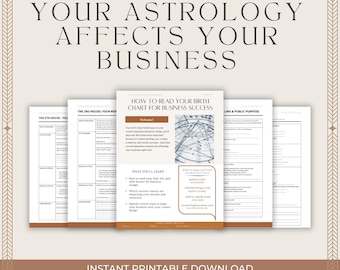 Birth Chart for Business Success | Astrology Worksheet for Creative Entrepreneurs | Digital Download PDF