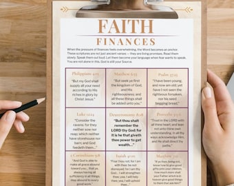 Faith for Finances Printable: Bible Verses for Provision (PDF)