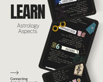 Astrology Tarot Cheat Sheet: Numerology & Aspect Guide (Digital Download PDF)