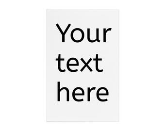 Anpassad textskylt i akryl med träställ | Personlig skrivbordsplakett