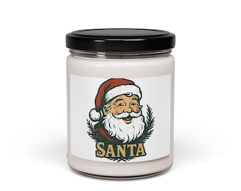 Retro Santa Illustration Candle | 9oz Soy