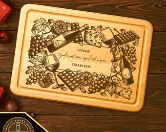 Vintage Cutting Board Laser Engraving SVG File (Digital Download)