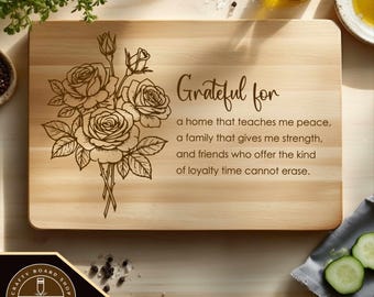 Home Cutting Board SVG File: Laser Engraving Design (Digital Download)