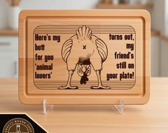 Animal Lovers Cutting Board SVG File: Laser Engraving Design (Digital Download)