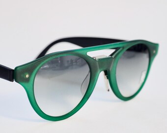 Óculos de sol aviador verdes Swatch Eyes vintage raros dos anos 90