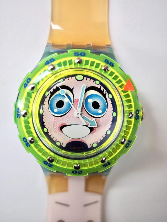 スウォッチ　swatch space guy Rare Vintage Swatch Watch Spaceguy Stripp Scuba 200 Swiss