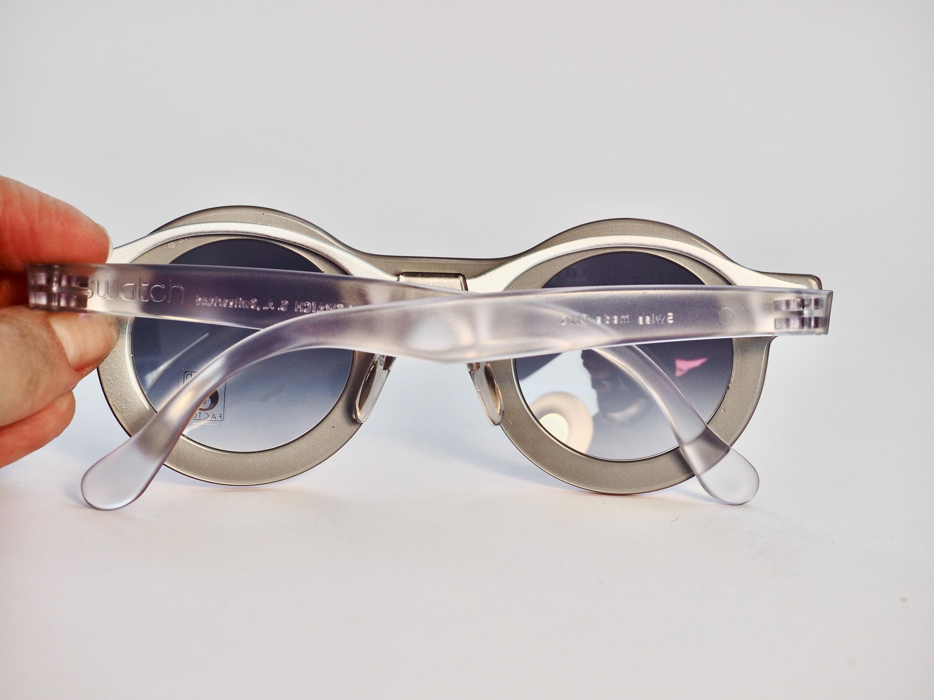 Rare Vintage 90s Swatch Eyes Sunglasses Pink and Red Frames 