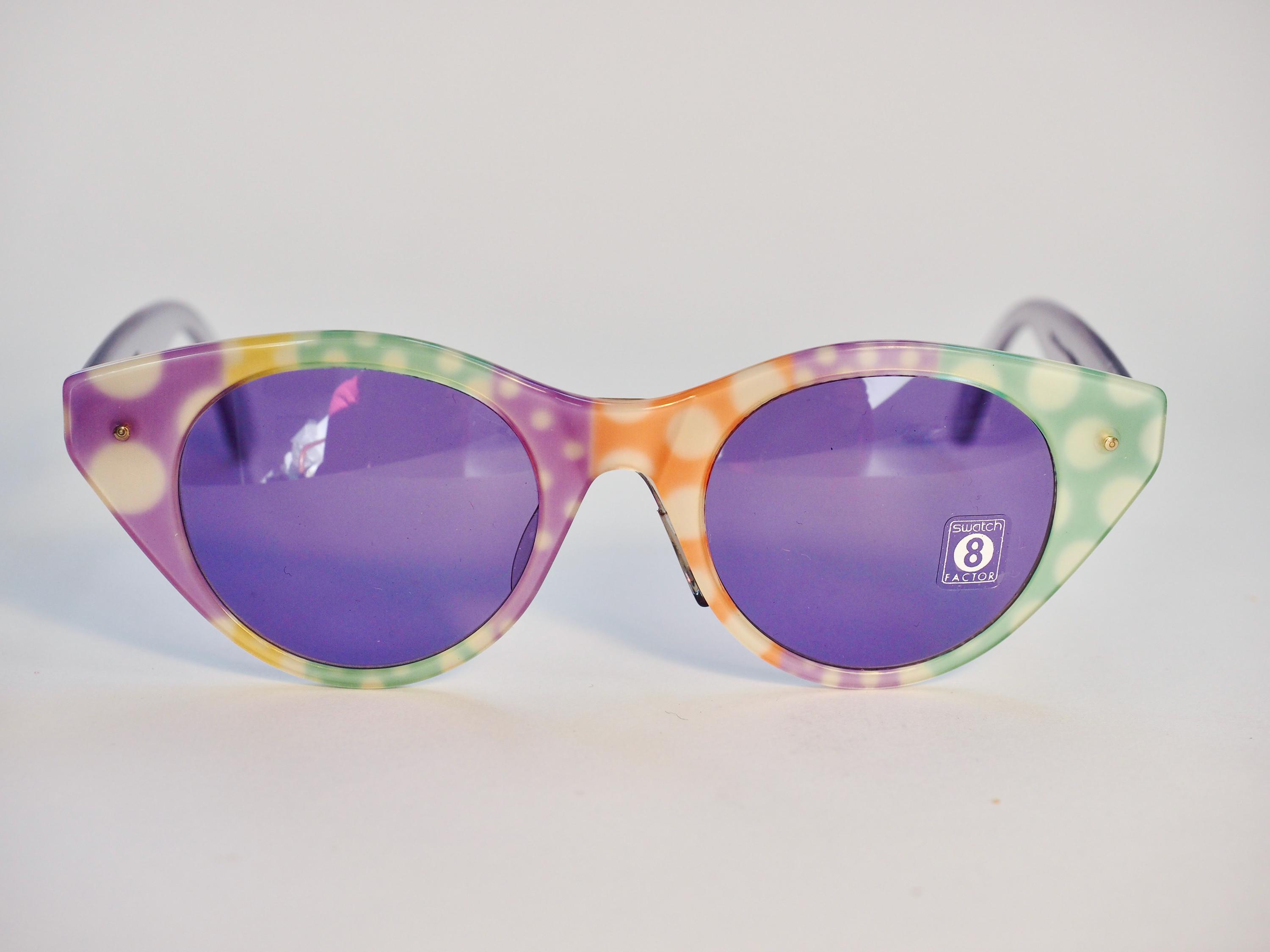 Swatch Polka Dot Sunglasses Vintage 90s Swatch Eyes Sunglasses – Color Block & Polka Dot  main image 2