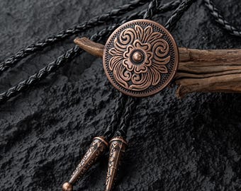 Bolo Tie, Wedding Bolo Tie, Copper Bolo Ties, Men/Women/Kids Bolo Tie, Gift for Groomsmen, Festival Rodeo Jewelry, Party Accessories