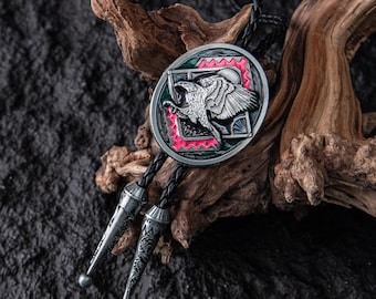 Cowboy Bolo Tie, Wedding Bolo Tie, Handcrafted Eagle Bolo Tie, Bolo Tie, Men's Bolo Ties, Party Accessory, Christmas Gifts for Him