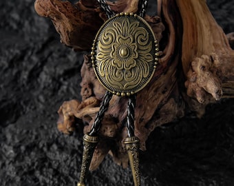Vintage Bronze Bolo Tie, Cowboy Bolo Tie, Western Wedding Jewelry, Wedding Bolo Ties, Groomsmen's Jewelry