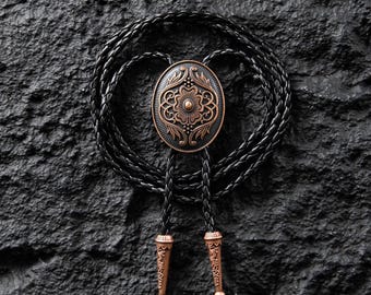 ボロタイ、ヴィンテージ銅製ボロタイ、ウエスタンウェディングジュエリー、カウボーイの花婿介添人へのギフト