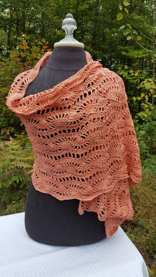 Wedding shawl, prom dress shawl wrap, peach scarf, fall fashion shawl