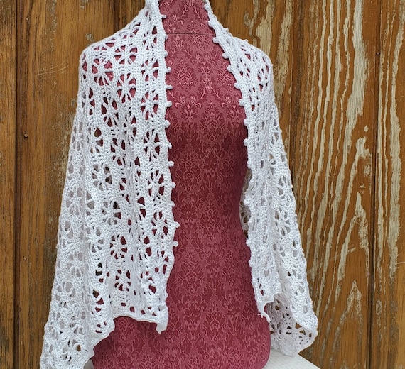 Wedding shawl, crochet shawl wrap, openwork summer shawl wrap, crochet lace shawl, summer wedding shawl, bridesmaids wrap, handmade crochet