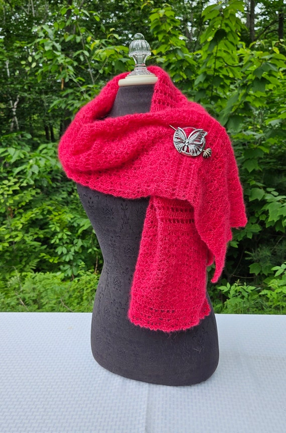 Mohair shawl, crochet shawl, wedding attire, handmade wrap, openwork lace shawl, crochet stole, bridesmaid accessories, gift for her