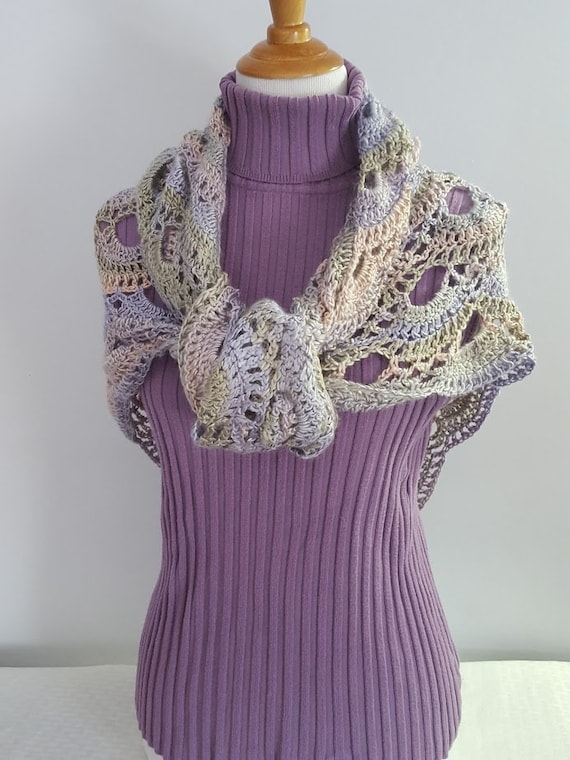 Wedding shawl, crochet lace shawlette, pastel shawl, Mothers Day caplet, bridesmaids shawl, country wedding shawl, prom dress shawl wrap