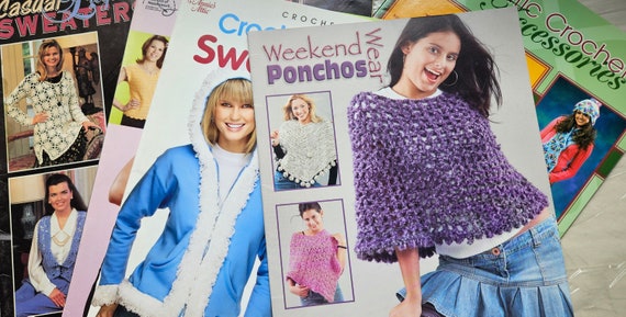 Crochet fashion pattern magazines, crochet patterns, unique crochet creations, highly collectible, modern crochet projects