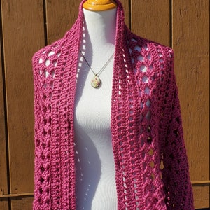 Crochet shawl, wedding shawl, rectangle shawl wrap, bridesmaids wrap, prayer shawl, Mothers Day caplet, bohemian wrap, boho chic shawl, RTS