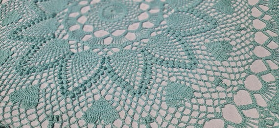 Crochet table topper, tablecloth, handmade, home decor, guestroom decor, Victorian decor, bedroom accessories, gift for her, gift ideas