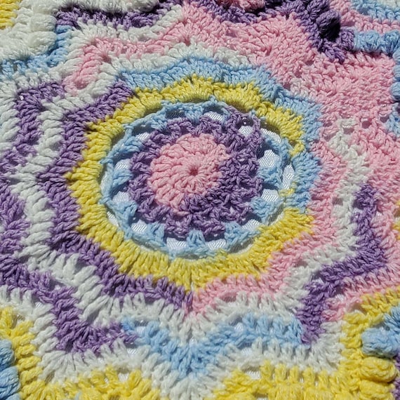 Crochet star baby blanket, baby afghan, newborn baby shower gift, baby girl blanket, receiving blanket, stroller blanket