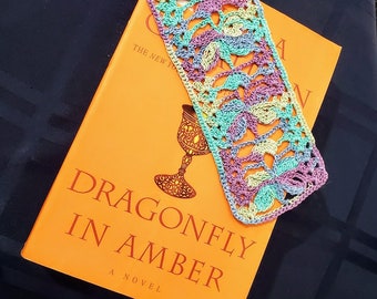 Outlander inspired dragonfly bookmark, handmade crochet bookmark
