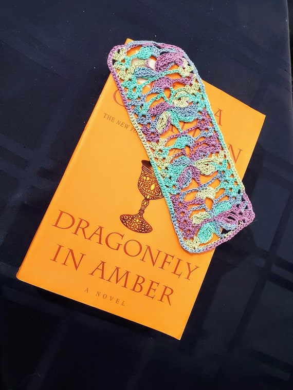 Outlander inspired dragonfly bookmark, handmade crochet bookmark