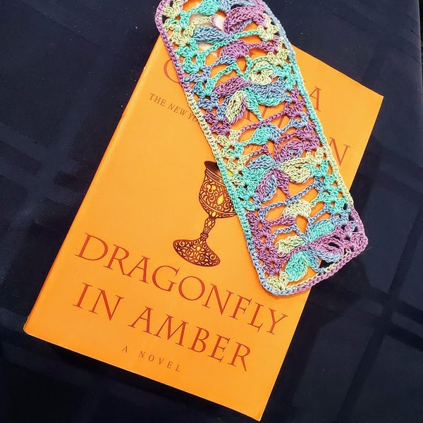 Outlander inspired dragonfly bookmark, handmade crochet bookmark