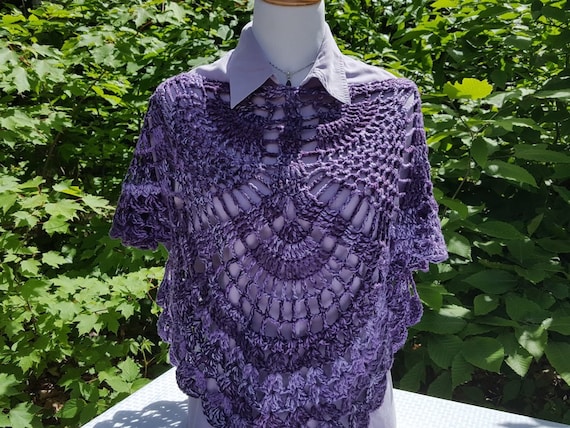 Wedding shawl, red carpet fashion shawl, bridesmaids wrap, two-way wrap, boho chic shawl, bohemian wrap, purple passion shawl wrap