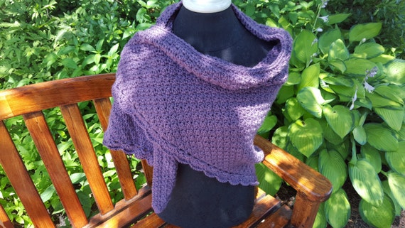 Purple crochet shawl, mothers day gift, womens accessories, warm winter wrap, fall shawl wrap, prayer shawl, handmade crochet shawl,