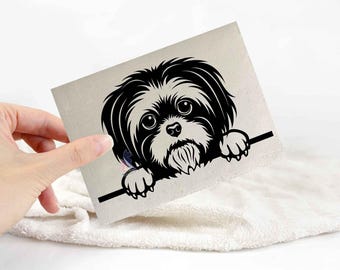 Shih tzu sticker | dog lover car bumper stickers | dog breed laptop decals
