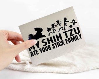Shih tzu sticker | dog lover car bumper stickers | dog breed laptop decals